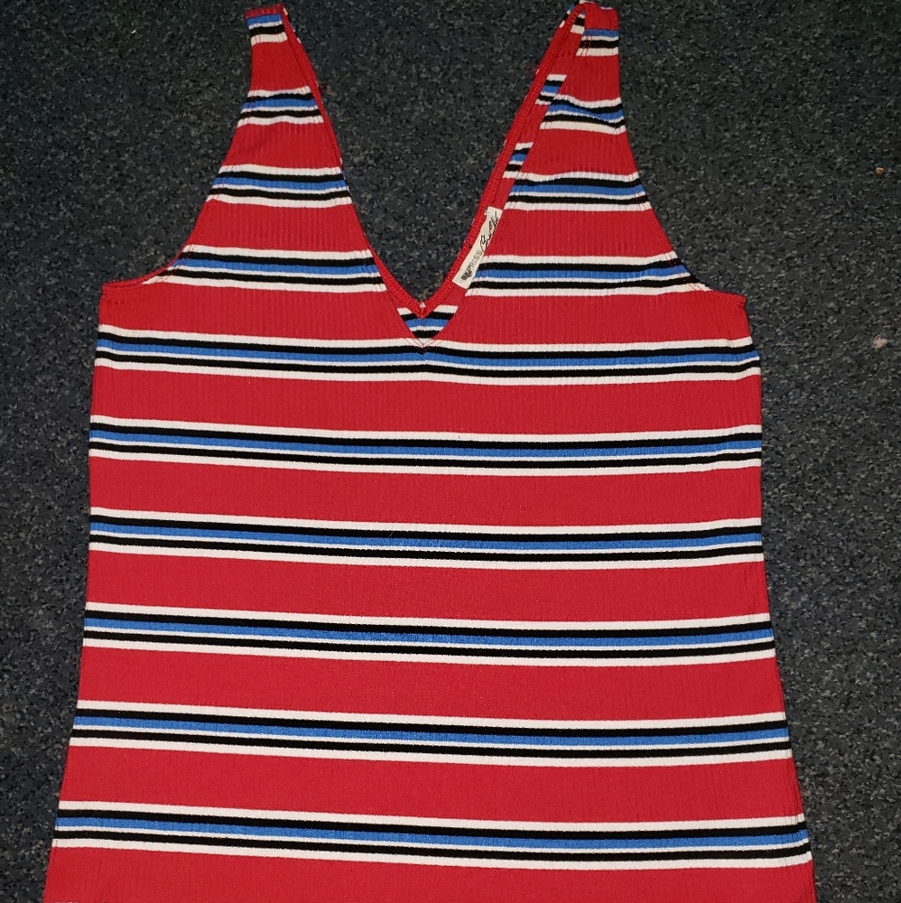 Red, White, Blue & Black Tank Top